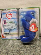 TY Teenie Beanie Baby Peanut Royal Blue Elephant McDonalds 2000 Sealed Package