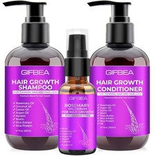 Hair Growth Shampoo and Conditioner Set with Rosemary Biotin Argan and Cas