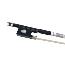 4/4 Carbon Fiber Violin Bow Ebony Frog with Colorful Pearl Shield Inlay