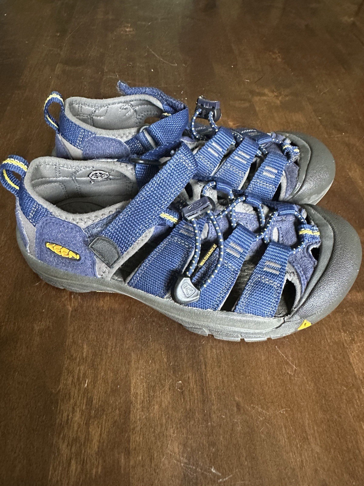 Sandali Keen ragazzo taglia 2 blu scarpe acqua escursionismo campo mare punta chiusa lavabili