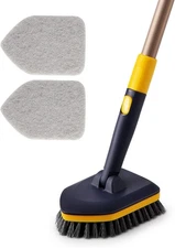 Yocada Tub Tile Scrubber Brush 2 in 1 Cleaning 58.2 Yellow and Grey 
