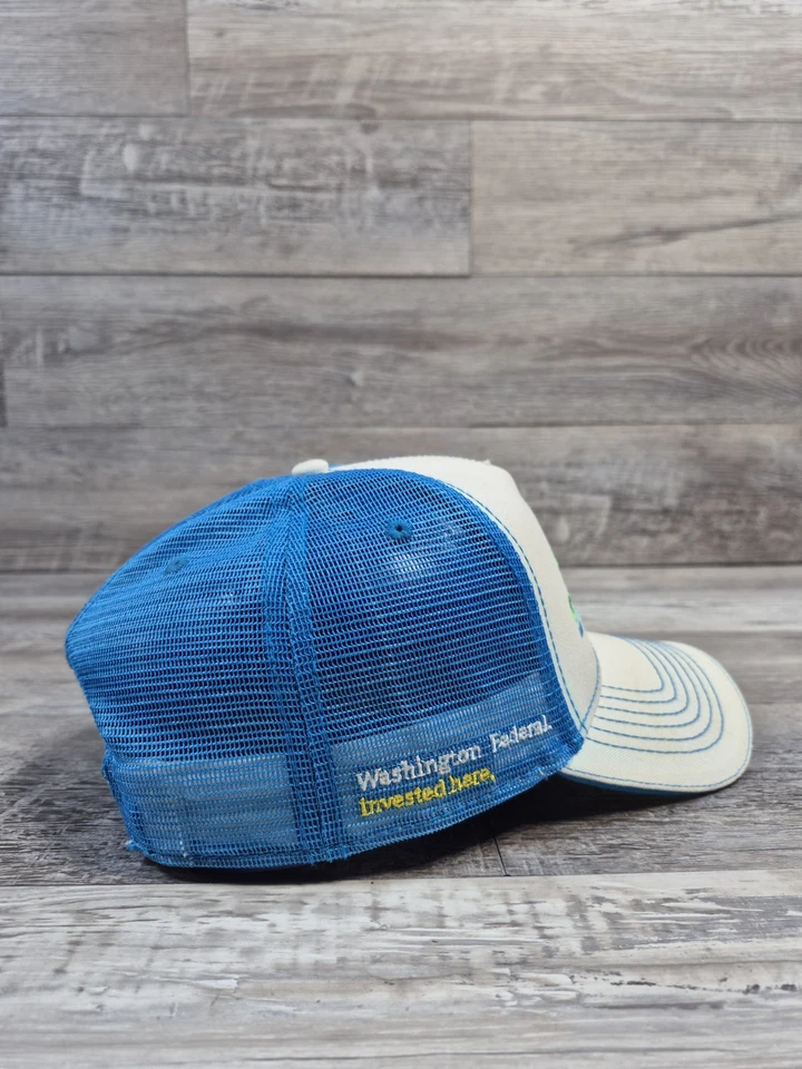 Seattle Sounders Soccer Bornin 74' Hat Cap Trucker Meshback Adjustable Snapback  - Image 3 of 4