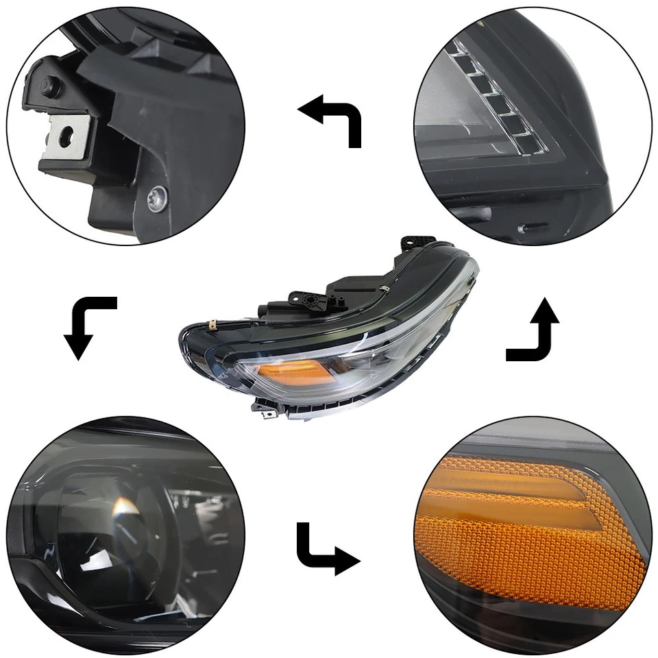 Labwork Right Headlight For 2019-2022 Jeep Cherokee LED Passenger Side Headlamp - Image 2 of 4