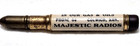 "MAJESTIC RADIOS *Regen's Service Station*Phone 64*Colwich, Kan." Bullet Pencil — photo 2