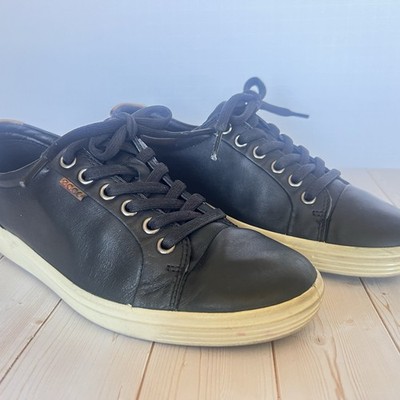 Ecco Soft 7 Walking Shoes Sneakers Womens Size 8 US 39 EU Black Leather