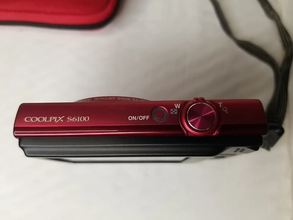 Nikon COOLPIX S6100 16.0MP Digital Camera Red Touchscreen  - Image 3 of 4