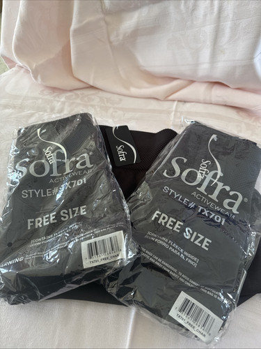 3-pc Sofra Fleece Lined Leggings Fits XS, S, M. Black. Poly/spandex Gift For Her