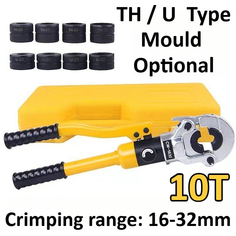 10T 16-32mm Hydraulic Pex Pipe Crimping Pliers Pressing Plumbing Tool Connecting