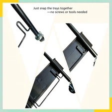 3 Tier Rolling Cart Metal File and Art Cart with Wheels Storage Shelf Organizer