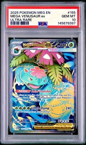 2025 POKEMON MEG EN-MEGA EVOLUTION ULTRA RARE #155 MEGA VENUSAUR EX PSA 10