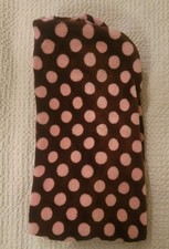 Pink  Brown Polka Dot Plush Baby Changing Pad By Tiddliwinks Cover