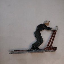 Vintage Heinrichsen Germany Flat Lead "Skier" beautiful F6