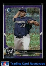 2018 Bowman Chrome #BCP157 Luis Ortiz Prospects Purple Shimmer Refractor #/655
