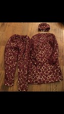 Handmade Unique 3 Piece Suite ,  Tunic Dress With Matching Trousers & Hat 