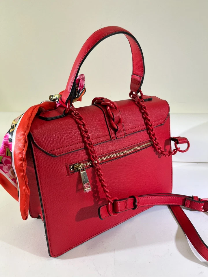 Bolso Cartera Aldo Rojo Glenda Rojo Imitación Cuero Formal Seda Bandana Caridad DS03 Foto 2 de 4