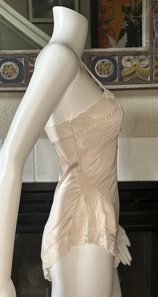 Formfit Vintage Soft Pink Satin And Lace Teddy Sz 34 (10-12) - Image 4 of 4