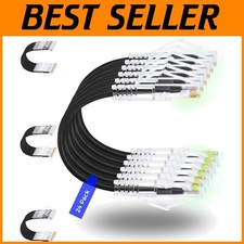 Flexiable Cat6a Ethernet Patch Cable 1ft 24-Pack