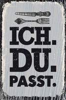Holzschild 30X20 Cm Ich Du Passt Gabel Messer Deko Geschenk Holz Schild