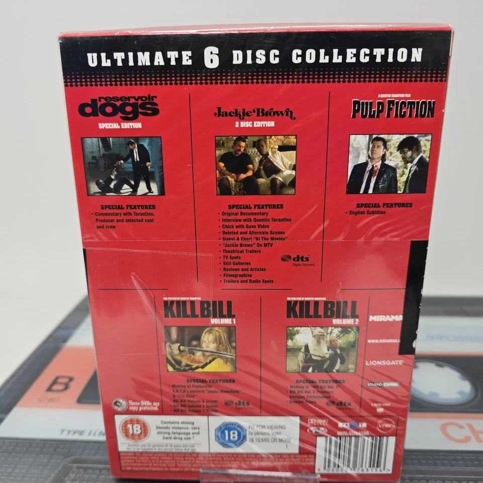 Quentin tarantino collection ultimate 6 dvd collection brand new sealed box set - Image 2 of 4