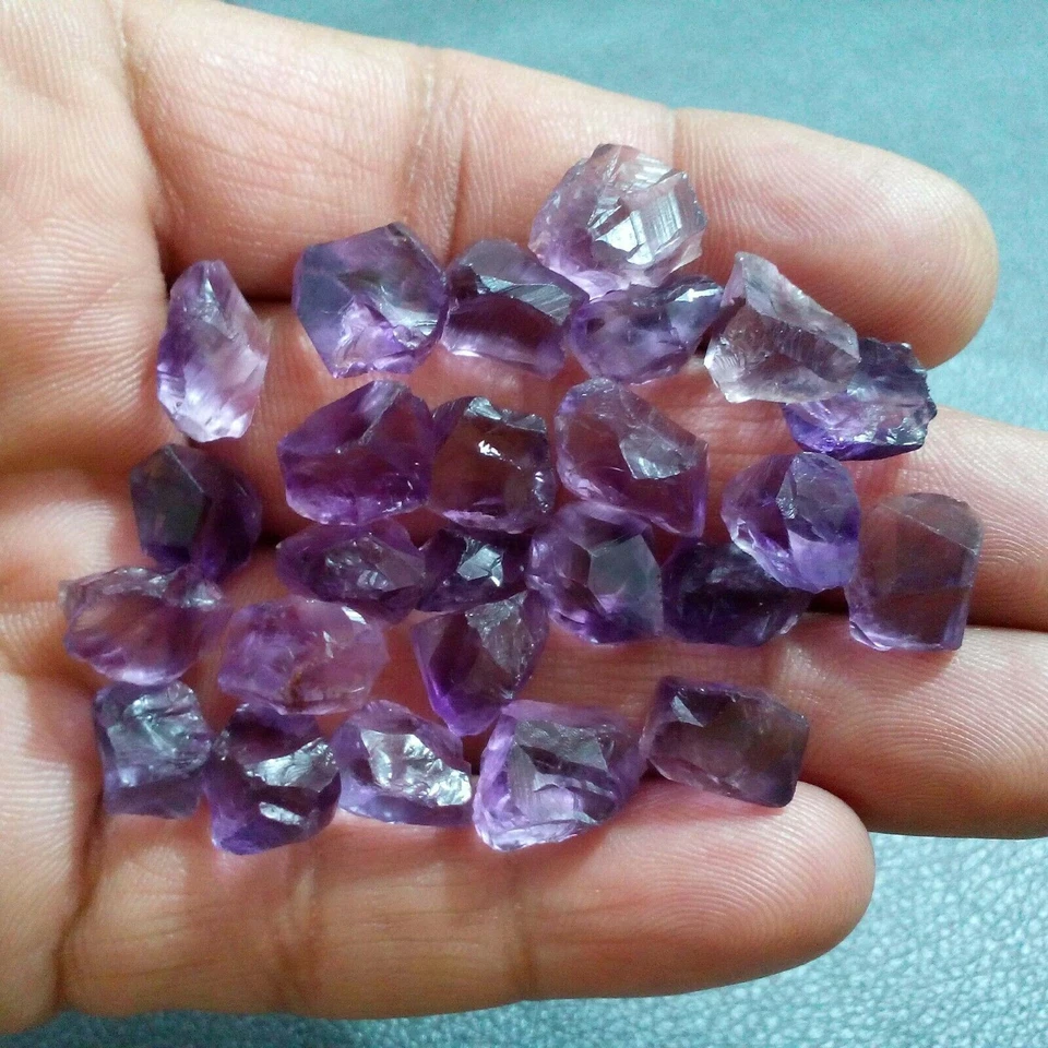 Améthyste africaine attrayante brute 25 pièces taille 11-13 MM bijoux bruts... - Photo 3/4