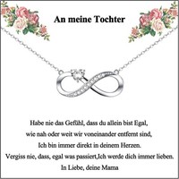 Halskette Silber 925 Unendlichkeitszeichen Herz Zirkonia AnhäNger Geschenk Mama
