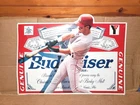 Vintage 1996 Anheuser-Busch Budweiser Beer Baseball Metal Sign 33X25
