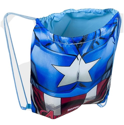 Marvel Avengers Boys Kids Drawstring Swimming PE Sports School Bag Backpack - Picture 3 of 3