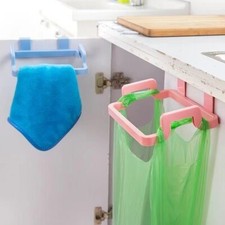 Over the Cupboard Bin Bag Towel Holder Organiser Space Saving Tidy Clean Kitchen