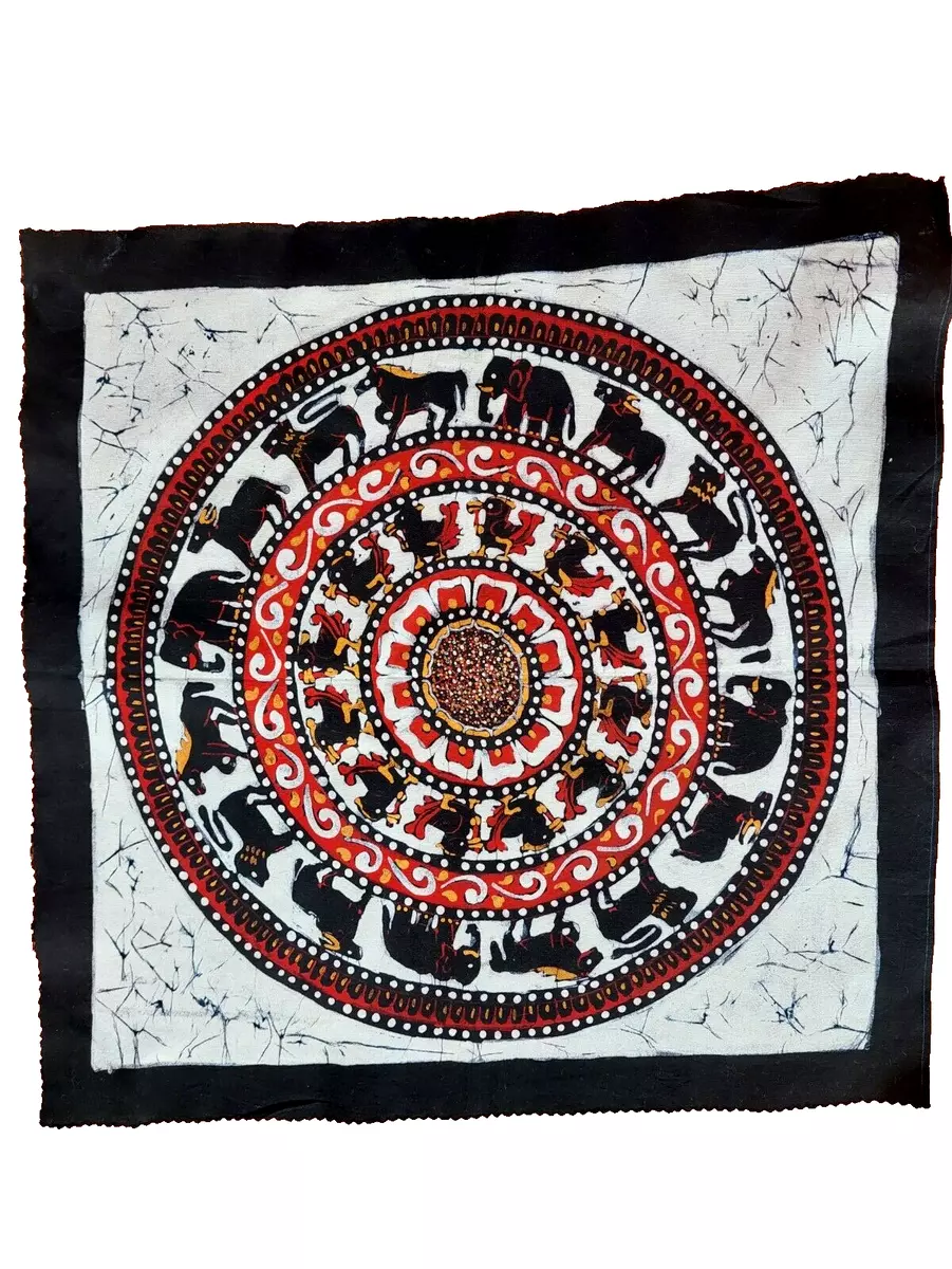 Sri Lankan Handmade BATIK WALL HANGER Home D cor Colorful Moonstone inspired