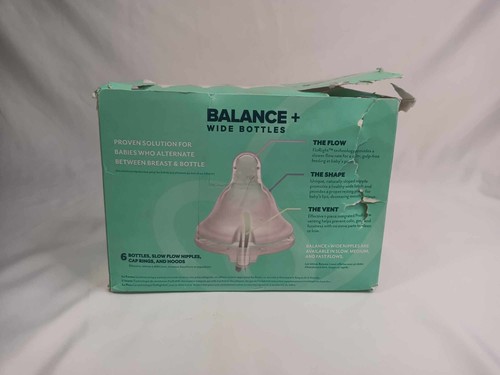 Evenflo Balance+ 6 Wide Bottles 5 oz / 150ml / Anti-Colic, Anti-Gas Slow-Flow - Picture 5 of 8
