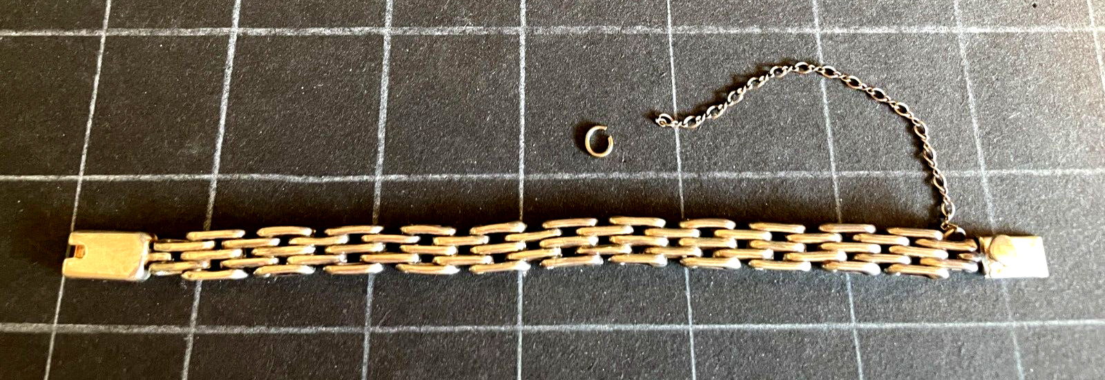 Vintage Solid Sterling Silver Chain Link Bracelet… - image 3