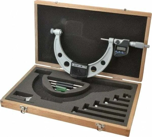 Mitutoyo 6 Anvil, Electronic, 0 to 6" Range, Carbide Face Interchangeable Anv...