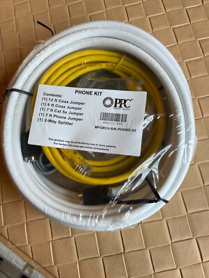 PPC Phone Kit, Coax, Cat 5e, Phone Jumper, 2-way Splitter New | eBay
