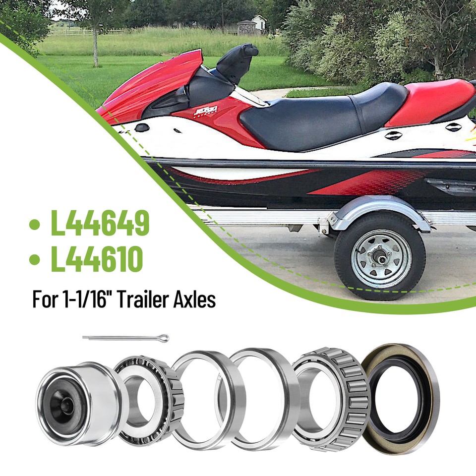 Trailer Wheel Bearing Kit Fits Seal 1.25'' 2000lb Axles L44649 - Foto 3