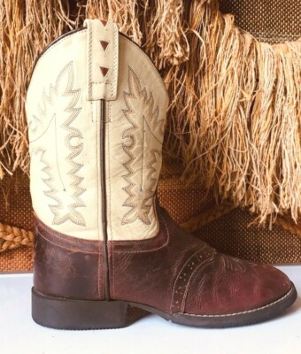 Old West Cream Leather Boots Toddlre main image 2