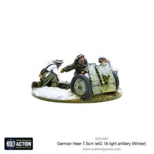 German Heer 7.5cm leIG 18 light artillery Winter Bolt Action Warlord