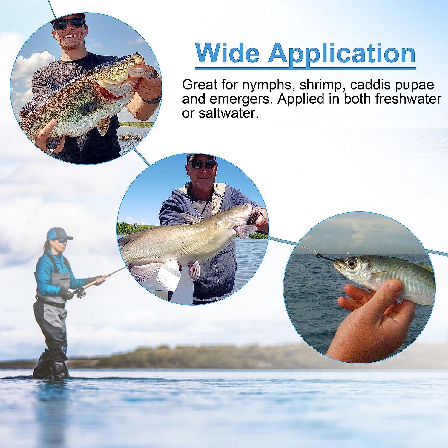 210pcs Fly Fishing Hooks Kit Dry Wet Curved Nymph Caddies Flies Fly