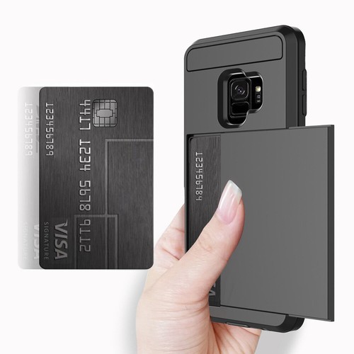 For Samsung Phone Case Slide Card Slot Wallet Heavy Duty Shockproof Armor Cover - Picture 5 of 22