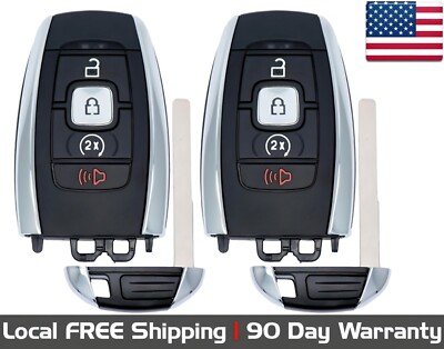 2x New Replacement Proximity Key Fob Remote For Select Lincoln Vehicles