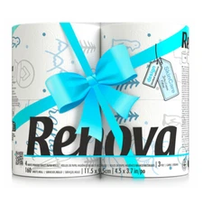 Renova Winter Edition Toilet Paper - 4 Rolls/Pack, 3-Ply, 160 Sheets, Home Decor