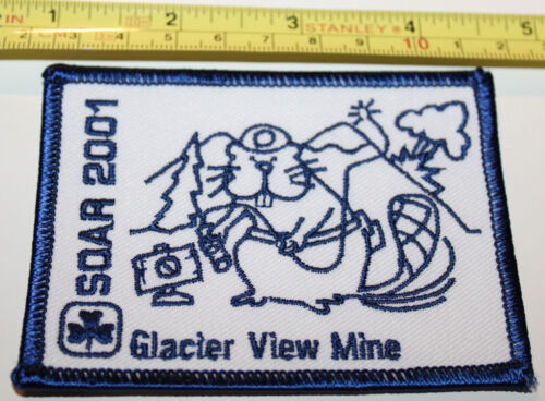 Girl Guides Canada SOAR 2001 Glacier View Mine Patch Badge - Afbeelding 1 van 2