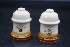 Vintage Mid-Century Brown  Tan Collectable S  P Shakers