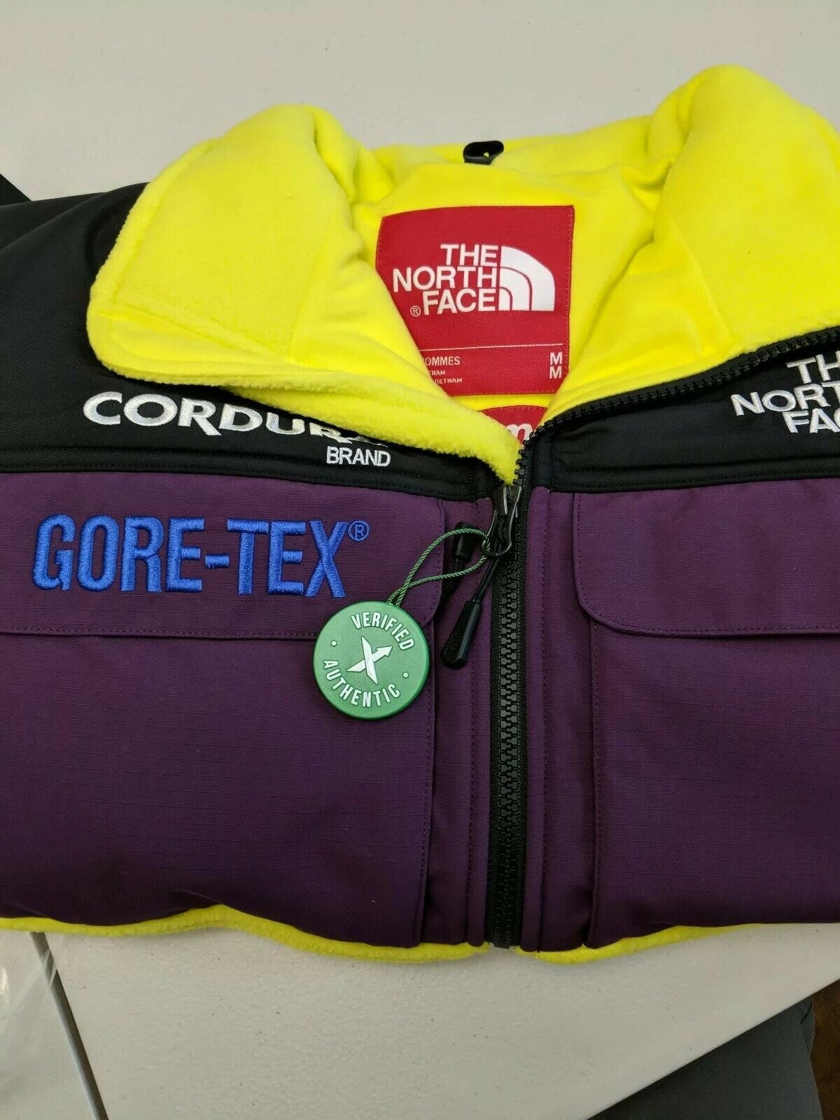 Supreme The North Face Expedition Fleece Jacket Gore-Tex M Sulfur Purple  FW18