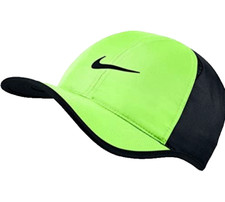 NEW NIKE Adult FEATHERLIGHT DRI-FIT Tennis/Golf Hat-Lime/Black 679421-367