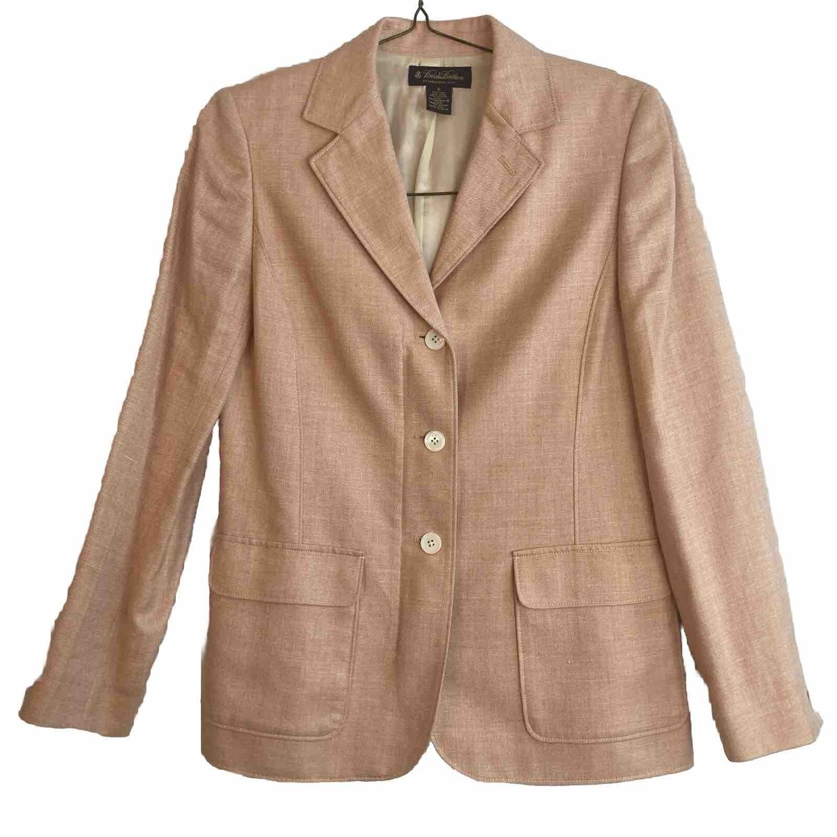VTG Brooks Brothers Woman's Pink Silk Linen Cotton Jacket Sz