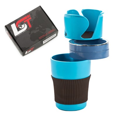 5in1 Multi-Funktion Auto KFZ Getränkehalter Organizer Hellblau für SKODA