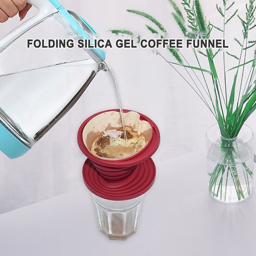 Collapsible Silicone Coffee Dripper Filter Reusable Cone Drip Cup Coffee Maker - Picture 3 of 12