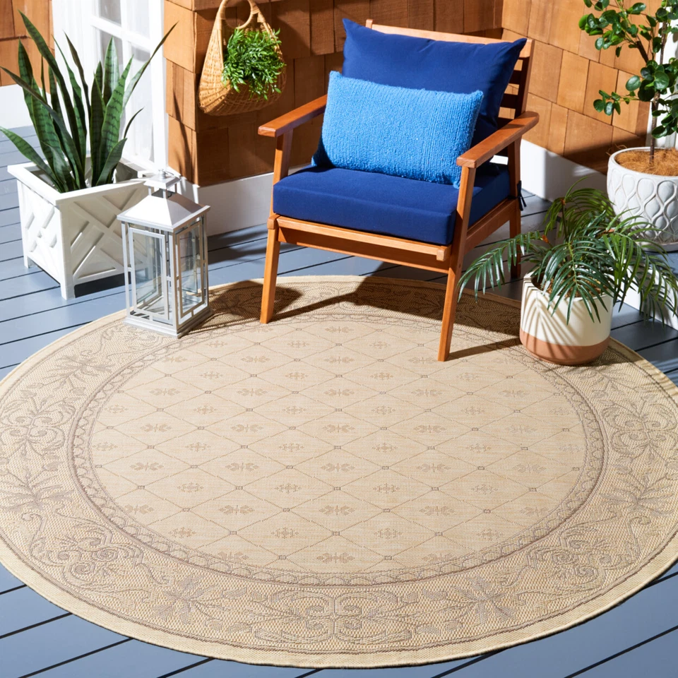 SAFAVIEH Outdoor CY2326-3001 Courtyard Natural / Brown Rug - Image 2 of 4