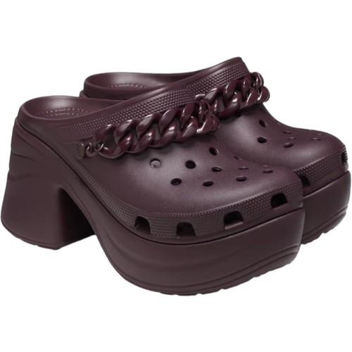 CROCS Sirena Cadena Cereza Oscura Zueco Tacón Plataforma Cómoda Impermeable Unisex Tallas - Imagen 5 de 7