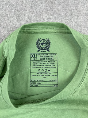 Cinch Boys Size XL (14) Short Sleeve Green Lead This Life T-Shirt MTT7670123 - Picture 4 of 10